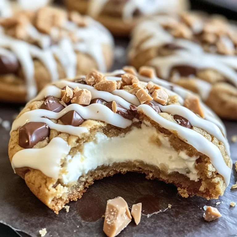 Cheesecake-Stuffed Cookies with White Chocolate and Reese’s