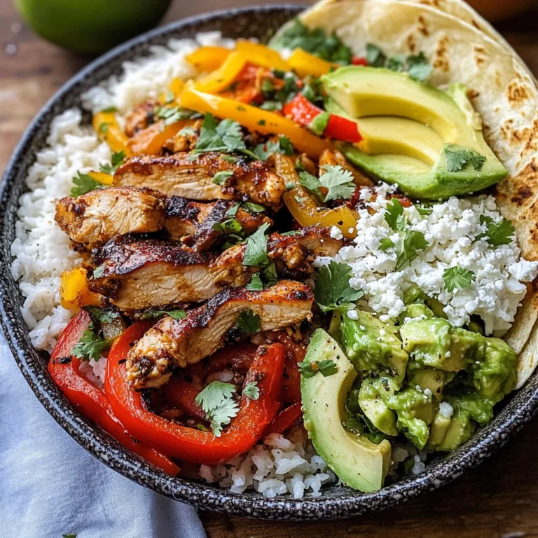 Chicken Fajita Tortilla Bowls