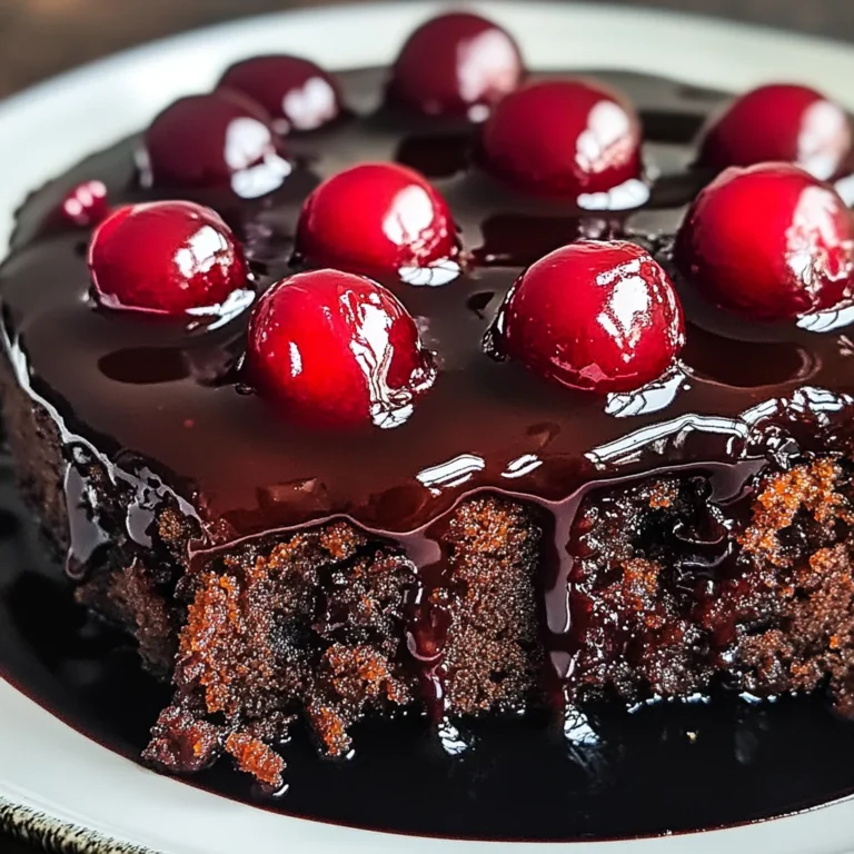 Chocolate Cherry Upside Down Cake