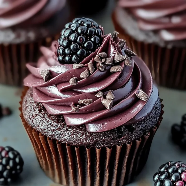 Dark Chocolate Blackberry Cupcakes: Indulge in a Decadent Dessert Delight