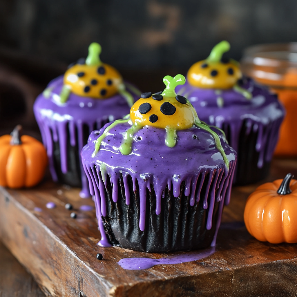 Halloween Slime Cupcakes