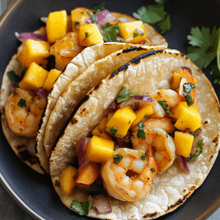 Spicy Shrimp Tacos with Mango Salsa