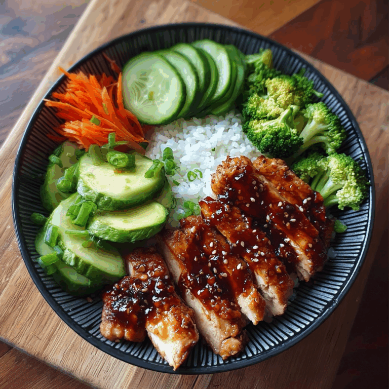 Teriyaki Chicken Rice Bowl with Fresh Veggies