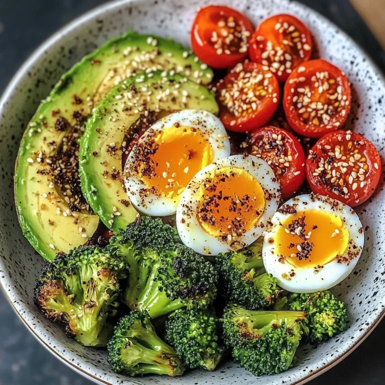 Avocado, Egg & Roasted Veggie Bowl