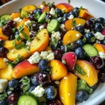 Blueberry Peach Feta Salad