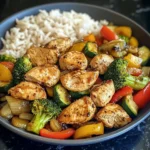 Chicken Veggie Stir-Fry with Brown Rice Bowl