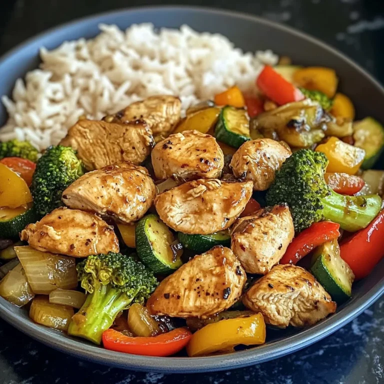 Chicken Veggie Stir-Fry with Brown Rice Bowl