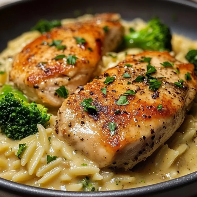 Creamy Chicken Broccoli Orzo Recipe