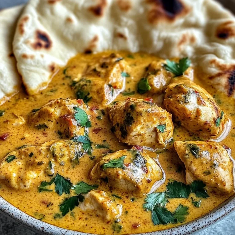 Creamy Coconut Chicken Curry with Naan