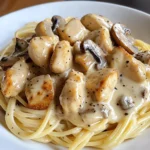 Creamy Garlic Chicken & Mushroom Pasta