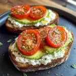 Creamy Tomato & Avocado Toast with Cottage Cheese