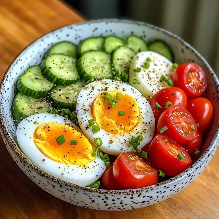 Garden Egg Bowl with Cucumber & Cherry Tomatoes