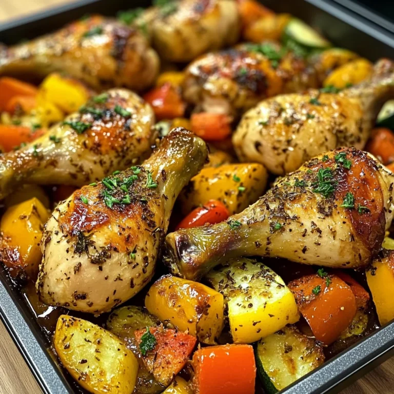 Garlic Herb Chicken Drumsticks with Veggies