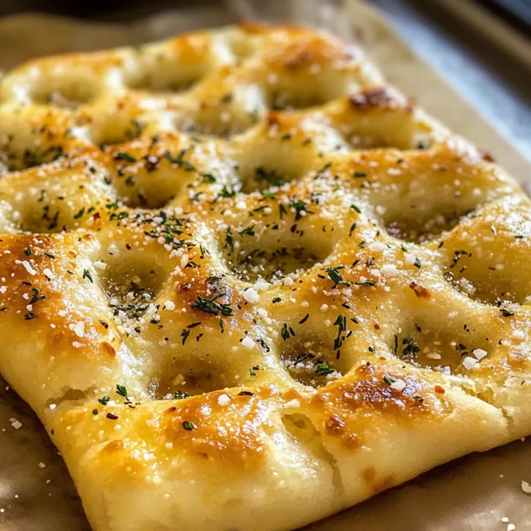 Garlic Parmesan Focaccia Bread : Savory & Easy