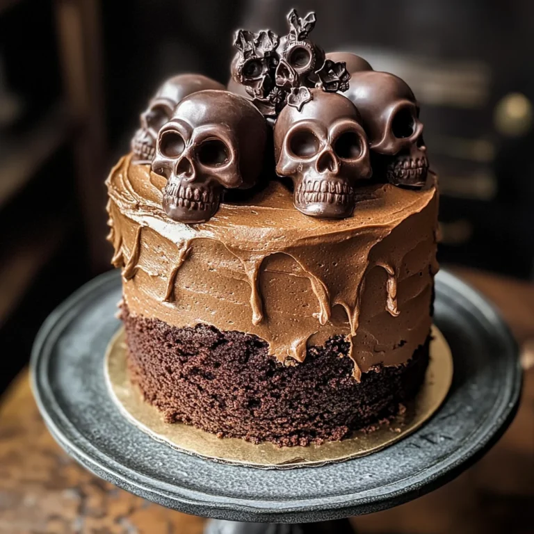 High Altitude Ginger Chocolate Skull Cake for Halloween