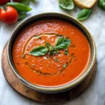 Homemade Roasted Tomato Basil Soup