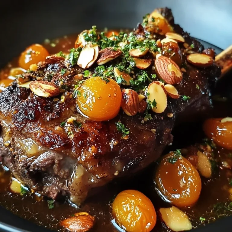 Moroccan Lamb Shoulder with Apricots and Almonds