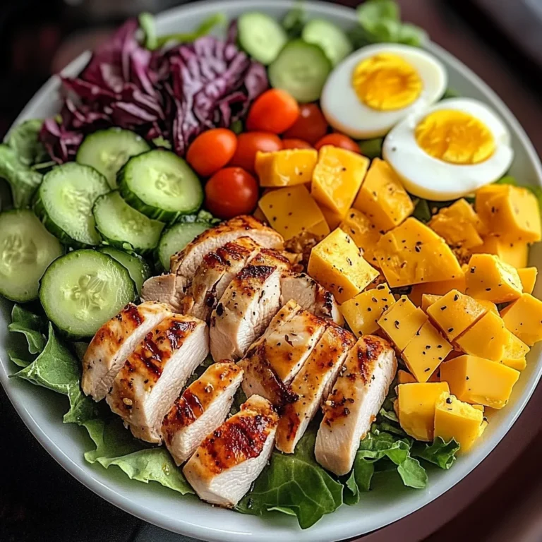Protein Power Salad with Chicken, Eggs & Cheese