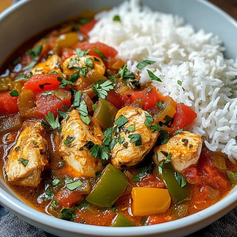 Tomato & Herb Chicken Stew with Fluffy Rice