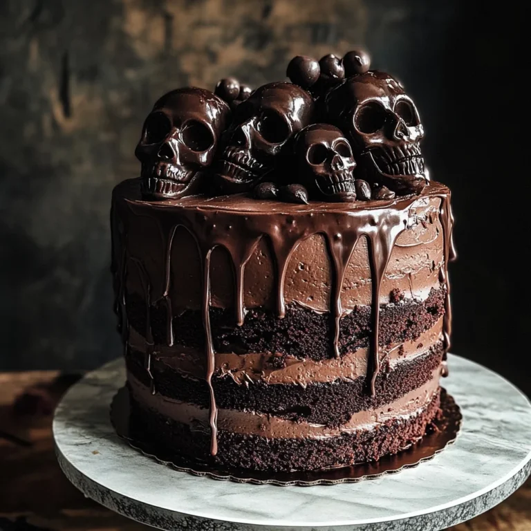 Vegan Chocolate Layer Skull Cake
