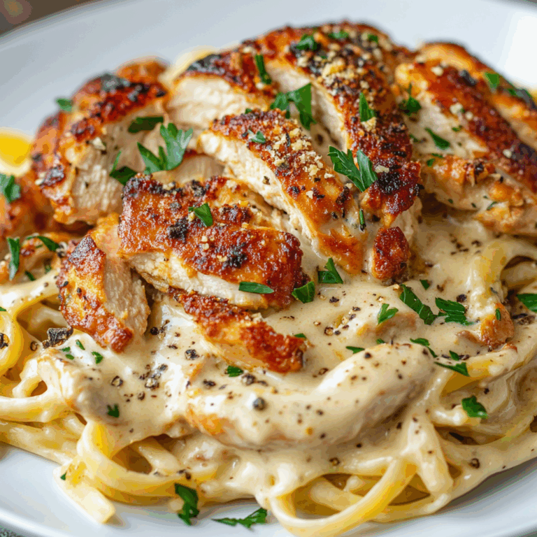 Creamy Honey Dijon Chicken Pasta with Crispy  Turkey Bacon