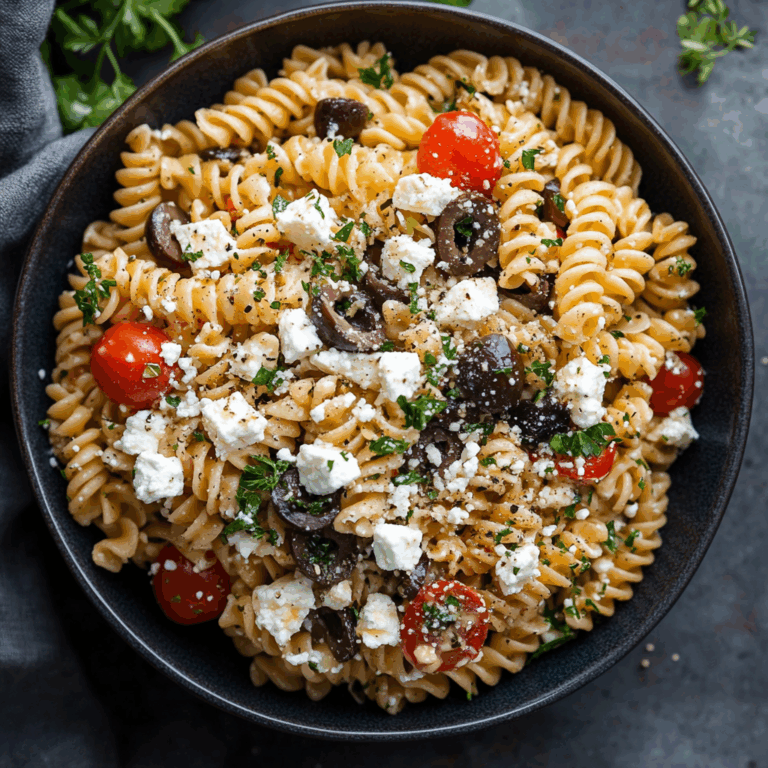 Greek Pasta with Feta and Olives (25-Minutes)