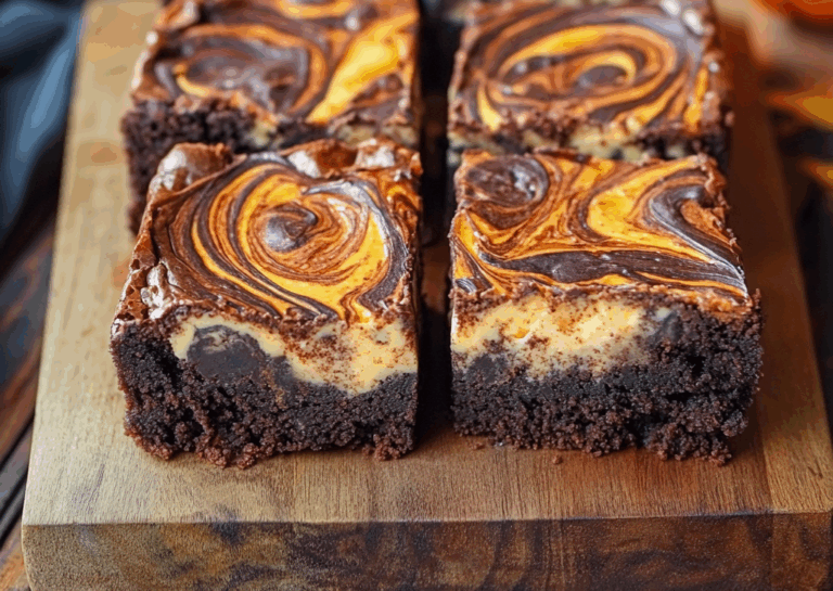 Halloween Cream Cheese Swirl Brownies