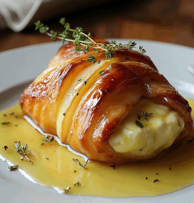 Poached Pear Wrapped in Brie, Baked in Puff Pastry