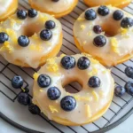 Baked Lemon Blueberry Doughnuts