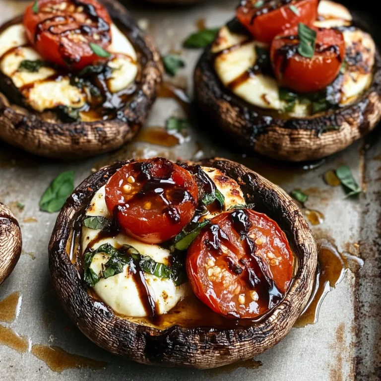 Caprese Stuffed Portobello Mushrooms