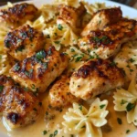 Cheesy Garlic Cajun Chicken Bowtie Pasta
