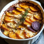 Cheesy Root Veggie Gratin