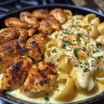 Creamy Parmesan Chicken Shells with Melted Mozzarella