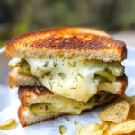 Crispy Dill Pickle Grilled Cheese Sandwich - theamazingfood