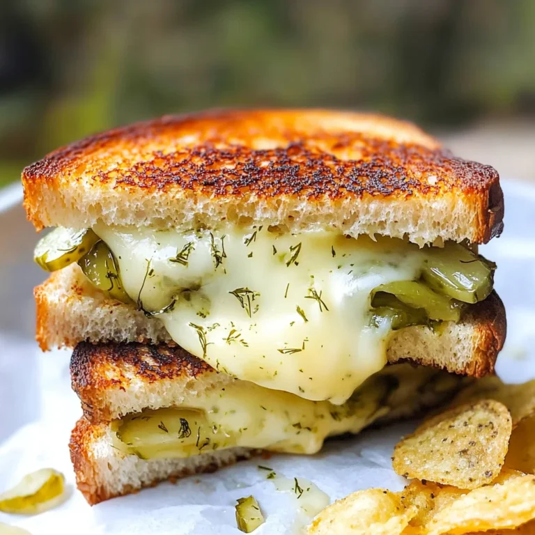 Crispy Dill Pickle Grilled Cheese Sandwich - theamazingfood