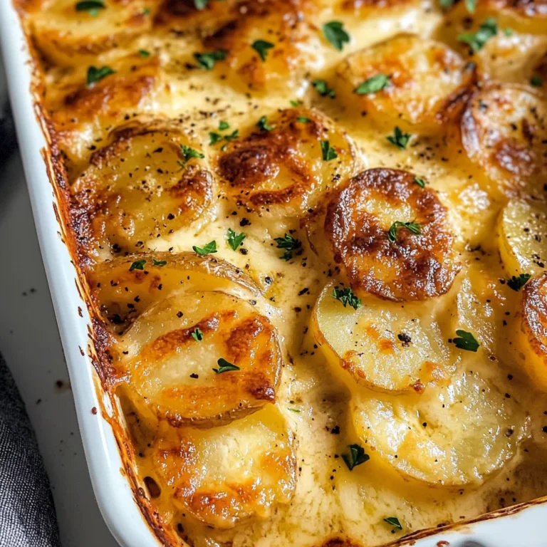Dad’s Creamy & Cheesy Au Gratin Potatoes