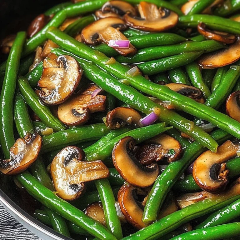 Green Beans with Mushrooms
