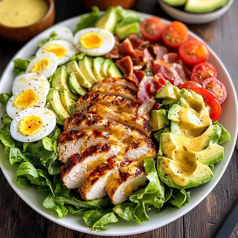 Grilled Chicken Cobb Salad with Honey Dijon {Paleo, Whole30 Option}