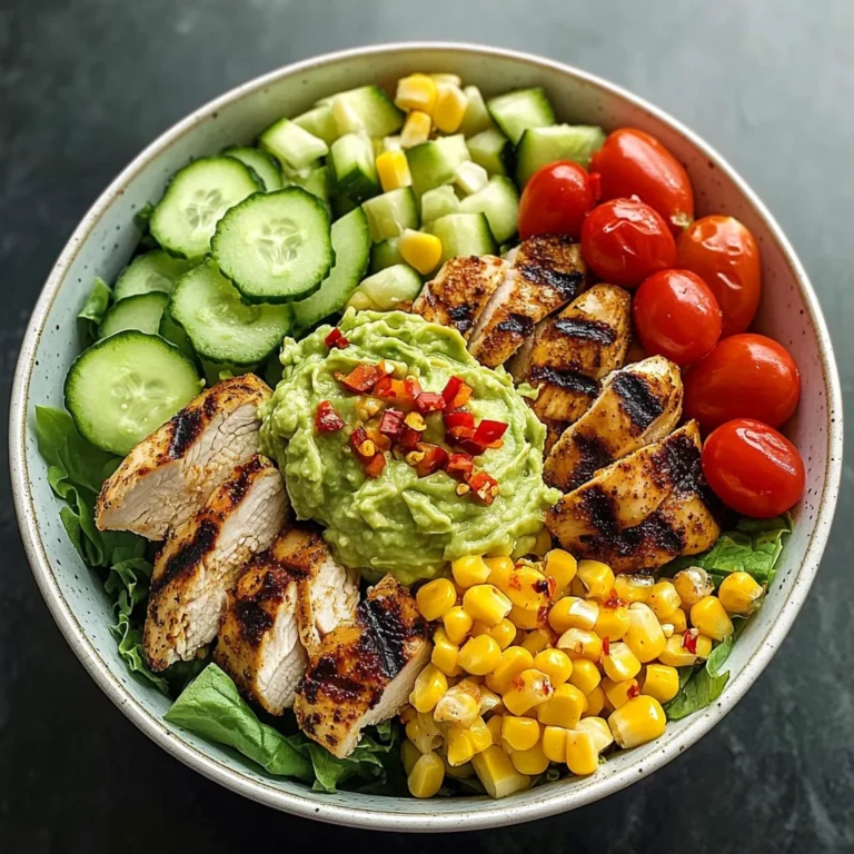 Grilled Chicken Power Bowl with Guac & Veggies