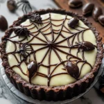 Halloween Chocolate Spiderweb Tart
