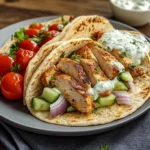 Mediterranean Chicken Gyros with Creamy Feta Tzatziki