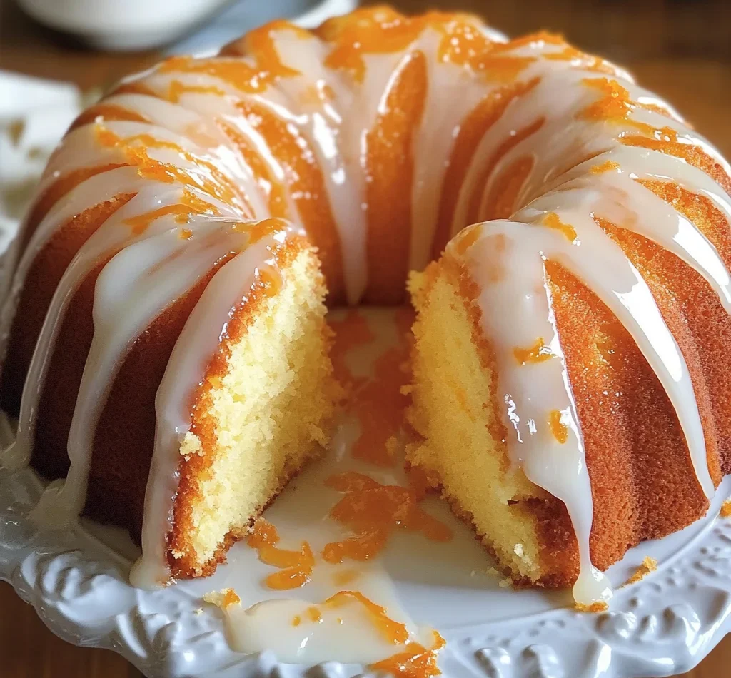 Orange Velvet Pound Cake
