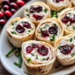 Savory Christmas Cranberry Roll Ups