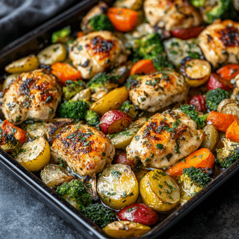 Sheet Pan Garlic Butter Chicken and Veggies