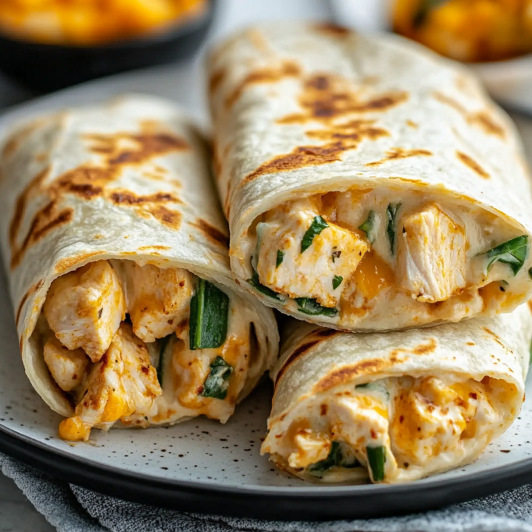 Cheesy Garlic Chicken Wraps