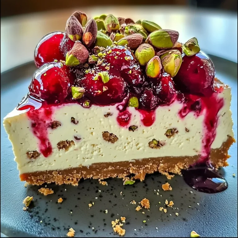 Cherry Pistachio Cheesecake – A Luscious Dessert Recipe