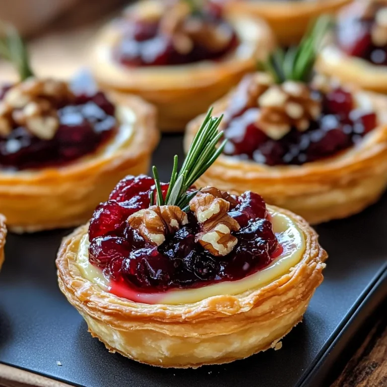 Savory Cranberry and Brie Tartlets