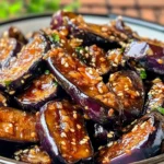 Sticky Garlic Eggplant