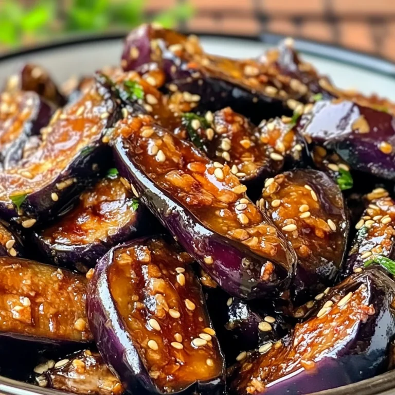 Sticky Garlic Eggplant